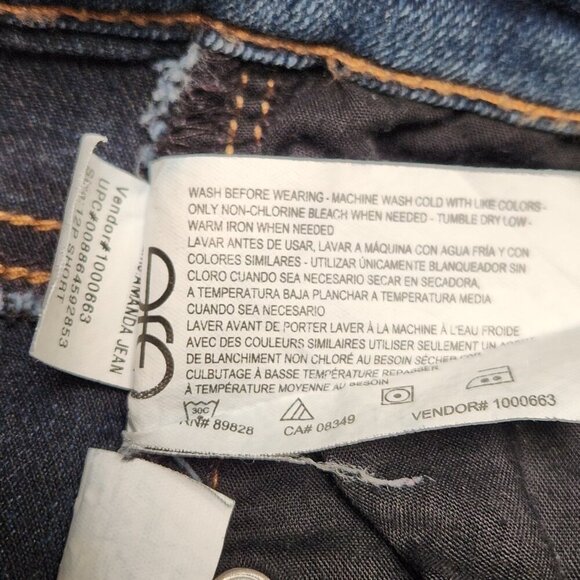 Gloria Vanderbilt Amanda Women's Stretch Denim Blue Jeans Size 12P Straight Leg - Picture 4 of 11